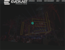 Tablet Screenshot of everlastproductions.com